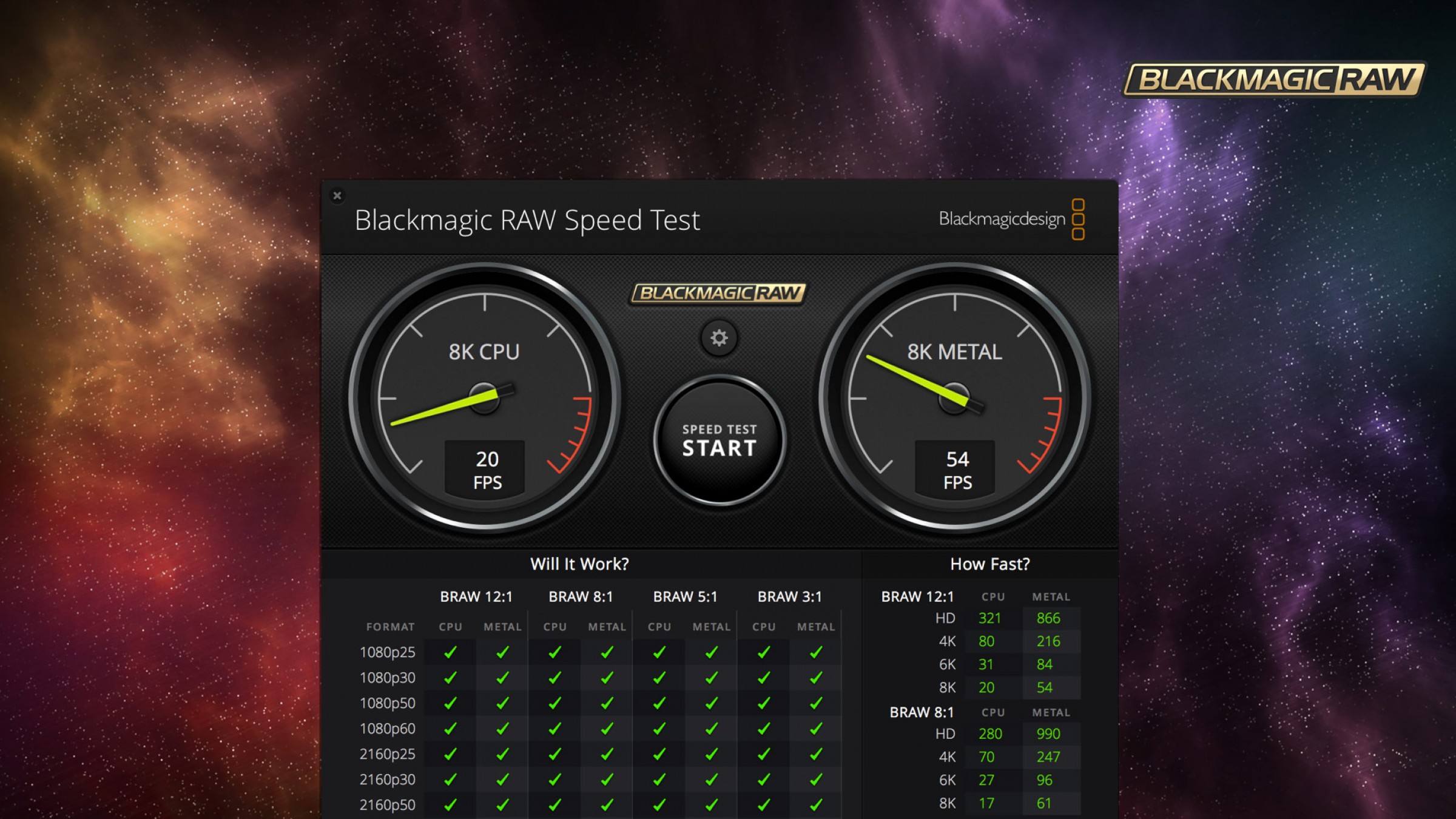 disk speed test blackmagic